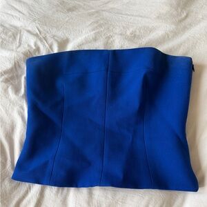 Royal Blue Strapless Bustier Top